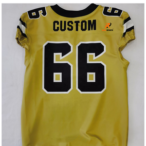 Maillot de football américain personnalisable pour adulte, coupe classique, grandes tailles, avec empiècements contrastés, respirant, uniforme personnalisé avec nom - Product Image 3