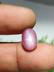 Rubí Estrella Natural Cabujón Corte Ovalado Pulido Rosa Asterismo de 6 Rayos Gema Suelta para Fabricación de Joyas - Product Image 3