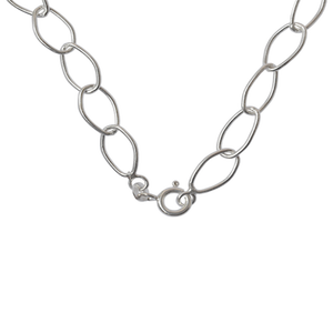 Cadena de Eslabones Ovalados de Plata de Ley 925 de 40 cm, Cadenas de Plata para Hombres, Mujeres y Niños - Product Image 6