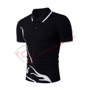 Vente en gros de chemises noires en coton et microfibre sur mesure, vos propres polos imprimés, t-shirt pour hommes fabriqué au Pakistan - Product Image 1