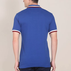 Camiseta Polo Corporativa de Punto Piqué, Mezcla de Algodón, Cuello con Detalle a Rayas, Logotipo Impreso Personalizado, Fabricante OEM, Personalizada para Uso, Nueva - Product Image 2