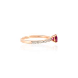 14K <b>Gold</b> Cushion Cut Ruby Statement <b>Ring</b> - Product Image 3
