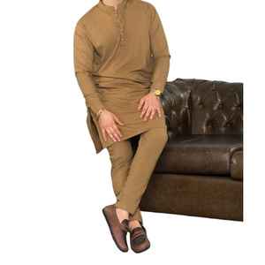 Ensemble Shalwar Kameez en Coton/Polyester pour Hommes – Tenue Décontractée Thermique Grande Taille – Vêtement Musulman le Plus Vendu - Product Image 1
