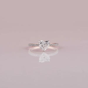 เครื่องประดับที่ไม่ซ้ำกัน9K/10K/14K/18K แหวนหมั้นรูปหัวใจสีทองสำหรับผู้หญิงมีจำหน่ายในราคาไม่แพง - Product Image 1