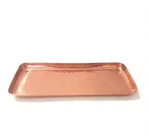 <b>High</b> Quality Copper Serving Tray Classic Dining Platter for Serving Tea Coffee Snacks Drinks in <b>Kitchen</b> <b>Table</b> Setup - Product Image 6