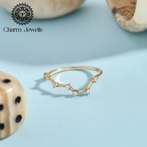 Anillo de Constelación de Plata con Moissanita para Mujer Charm_Jewells, Certificado IGI, Clásico, con Engaste de Garras, 3 GM - Product Image 1