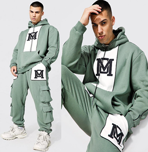 Sudadera con capucha para hombre, traje de chándal con bolsillos canguro, jersey de 2 piezas - Product Image 2