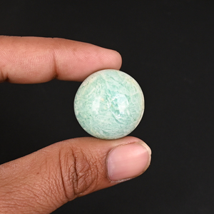Boule de pierre précieuse amazonite naturelle de 25 mm, lisse et ronde, pierre en vrac pour la fabrication de bijoux - Product Image 4