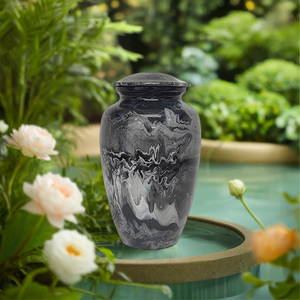 Nueva urna de cremación para adultos de aluminio más vendida para cenizas humanas con logotipo personalizado disponible a un precio razonable - Product Image 1