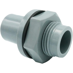 คันไซกะโกะ ชุดต่อท่อแบบเรียบ ชนิดผนังตรง PVC แบบทะลุผนัง พร้อมเกลียว 20A พร้อมน็อต ไม่รวมปะเก็น KJ-020-020 - Product Image 1