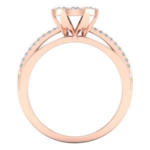 แหวนหมั้นเพชรโมอิสซาไนต์ VVS ทอง 14K จาก REYES Wholesale สำหรับผู้หญิง แหวนเงินแท้ 925 ของขวัญแต่งงาน เครื่องประดับชั้นดี - Product Image 4