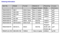 Customized 1000ml and 2000ml Stainless Steel 316 Laboratory Vacuum Filtration HPLC Mobile Phase SUS Filter Holder Unit Assembly