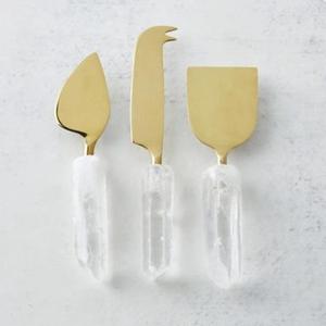 Ensemble de couteaux à fromage de luxe, compatibles lave-vaisselle, avec manches en rotin, écologiques, adaptés aux aliments, gravure de logo personnalisée - Product Image 3