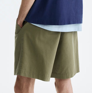 Pantalones Cortos Bermuda para Hombre, Talla Grande, Cintura Media, Color Sólido, Algodón, con Cordón Ajustable y Bolsillos - Product Image 3