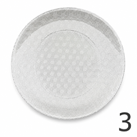 Assiettes de présentation en verre transparentes de 13 pouces pour mariage, décoration de table, vaisselle de banquet et de fête - Vente en gros