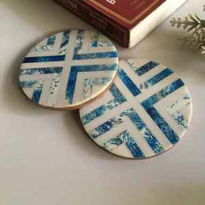 Lot de sous-verres en résine de bois, grand format, pour la restauration, supports pour verres à thé et café, tapis et dessous de verre pour acheteurs en gros - Product Image 4