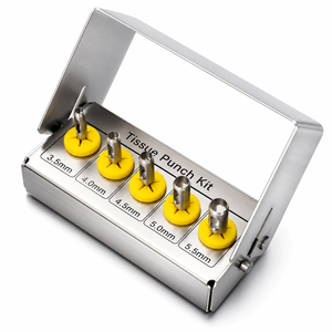 Kit de 5 Piezas para Perforación de Tejido en Implantes Dentales, Instrumentos Cortos y Largos para Manejo de Tejido Blando, Totalmente Autoclavables y Reutilizables - Product Image 1