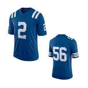 Jersey de Fútbol Americano Sublimado Personalizado, Uniforme de Equipo Azul Rey, Ligero, Transpirable, de Poliéster, con Número 28 Impreso - Product Image 5
