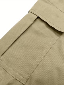 <b>Men's</b> Performance Polyester/Cotton Cargo <b>Overalls</b> Anti-Wrinkle Breathable Anti-Shrink Features Button Fly Closure Elastic Waist - Product Image 3