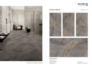 Carreaux de porcelaine polis et émaillés 600x1200mm, grand format, haute brillance, pour revêtements de sol modernes résidentiels et commerciaux - Product Image 2