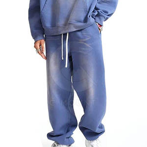 Conjunto Deportivo para Hombre con Lavado Ácido, Estilo Urbano Moderno, con Sudadera y Pantalones a Juego, para Entrenamiento Diario en el Gimnasio - Product Image 6