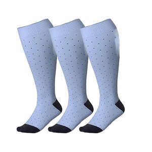 Wholesale Jacquard <b>Plus</b> <b>Size</b> Unisex Fashion <b>Socks</b> Custom Compression <b>Knee</b> <b>High</b> Sports <b>Socks</b> Logo Knitted Dot Pattern for Youth - Product Image 2