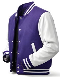 Chaqueta Varsity de Felpa de Algodón de Alta Calidad, Chaqueta Universitaria con Logotipo Bordado Personalizado, Ropa Urbana de Calidad de Exportación - Product Image 4