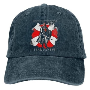 Casquette de baseball des Templiers - Casquette brodée de qualité supérieure « I FEAR NO EVIL » - Product Image 4