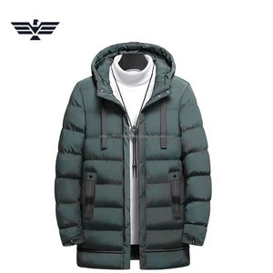 Abrigo Acolchado de Invierno Personalizable para Hombre con Relleno de Plumón al 80%, Cierre de Cremallera, Capucha, Estilo Casual, Bordado - Product Image 1