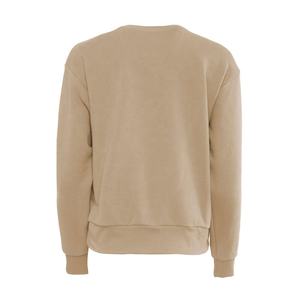 Vente en gros de sweat-shirt en molleton éponge pour femme Tan pull ras du cou en daim pour femme sweat-shirt ample imprimé de lettres - Product Image 5