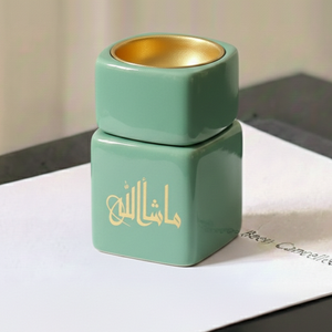 Elegante Quemador de Incienso de Cerámica Brillante con Detalles Decorativos en Caligrafía Árabe para Decoración de Sala de Estar y Majlis - Product Image 2