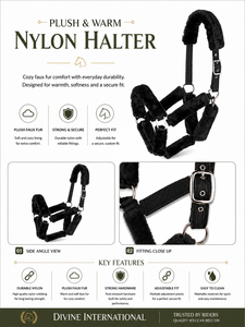 Harnais de cheval en nylon réfléchissant de luxe pour une visibilité accrue de Divine International - Product Image 1