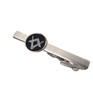 Pince à cravate maçonnique avec symbole de compas carré, accessoire élégant pour homme, cadeau pour la franc-maçonnerie - Product Image 5