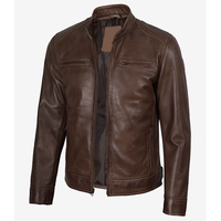 Nouvelle Arrivée 2026 OEM – Veste en Cuir de Vachette Marron Foncé Authentique pour Hommes – 100% Haute Qualité, Faible MOQ – Vestes Chauffantes Tendance pour l'Hiver