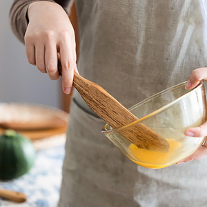 Juego de cucharas de madera ecológicas para cocina, espátula y cuchara para mezclar, para preparación de alimentos - Product Image 6
