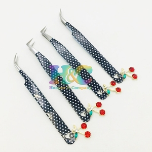 Pinzas Profesionales para Pestañas, Diseño Personalizado, Acero Inoxidable, Logotipo Personalizado, Pinzas Duraderas de Alta Calidad, Cherry Charm - Product Image 2