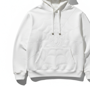 Sudadera con capucha de sublimación de telaraña de invierno en tendencia, estampado de telaraña, estilo urbano Y2K retro, sudadera polar oversize, ropa al por mayor - Product Image 4