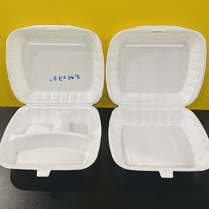 Contenedor de Alimentos Desechable de Espuma PS de un Solo Compartimento, Listo para Enviar, Contenedor Foodsaver, Contenedores de Alimentos al por Mayor con Tapas - Product Image 1