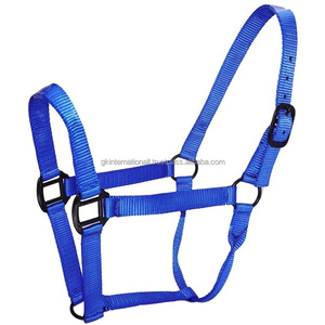 Cabestro de caballo de nailon de doble capa de calidad superior versátil en tres colores vibrantes y herrajes negros ajustables - Product Image 5