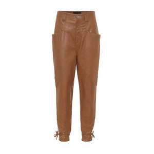 Pantalones de Cuero Premium para Mujer, Cintura Media, Corte Regular, Elásticos, Transpirables, Ecológicos, Diseñados para el Invierno, Estilo Urbano Informal - Product Image 1