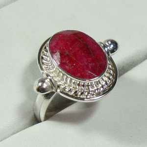 genuine handmade 925 sterling silver <b>Indian</b> red quartz wholesale tribal love romance joy ethnic export gemstone <b>ring</b> jewellery - Product Image 2