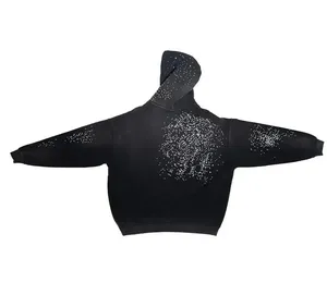 Sweat-shirts à capuche personnalisés en strass de qualité supérieure, à manches longues, respirants, surdimensionnés pour femmes, vente chaude - Product Image 4