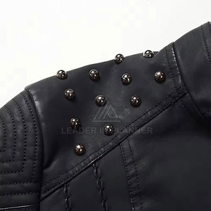 เสื้อแจ็คเก็ตแฟชั่นผู้หญิงราคาสมเหตุสมผล ขายส่ง รับทำโลโก้ เสื้อแจ็คเก็ตหนังผู้หญิง ผลิตในปากีสถาน - Product Image 4