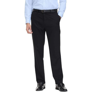 กางเกงเดรสทรงคลาสสิกสำหรับผู้ชาย เอวแบบซ่อนปรับขยายได้ ด้านหน้าเรียบ – กางเกงสำหรับธุรกิจและสำนักงานที่สวมใส่สบาย - Product Image 6