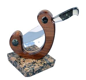 Attractive Moon Shape <b>Knife</b> Stand Brown Color Stylish Kitchenware Tabletop <b>Knives</b> <b>Holder</b> Durable Design Best Price in India - Product Image 1