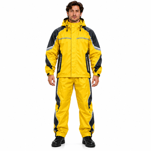 Custom Motorcycle Rain Suit Waterproof Heavy Duty <b>Raincoat</b> Reflective Mens Motorbike Riding Jacket Trousers <b>Festival</b> Wear - Product Image 4