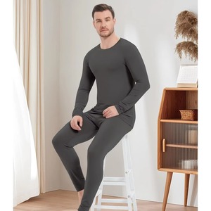 Faible MOQ Nouveauté 2026 Ensemble de sous-vêtements thermiques pour homme à manches longues en Modal/Coton super doux et épais avec empiècements Automne - Product Image 5