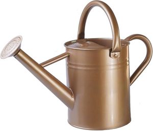 Elegante regadera de acero para plantas decorativas de interior y exterior, con pico largo, flujo equilibrado, cuerpo robusto y resistente a la corrosión. - Product Image 3