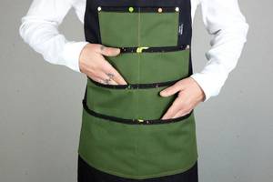 Chaleco de Trabajo de Lona de Alta Gama para Hostelería, con Logotipo Personalizado, Correas Ajustables de Cuero Genuino, para Bartenders, Barberos y Personal de Cafeterías - Product Image 2