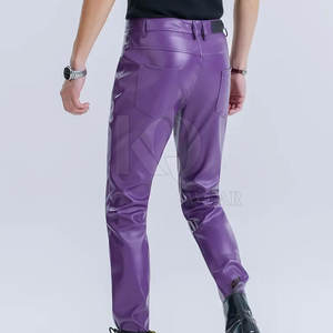 Pantalones de cuero premium para hombre, elegantes, cómodos, de cuero suave, con costuras duraderas, perfectos para uso casual y de fiesta. - Product Image 3